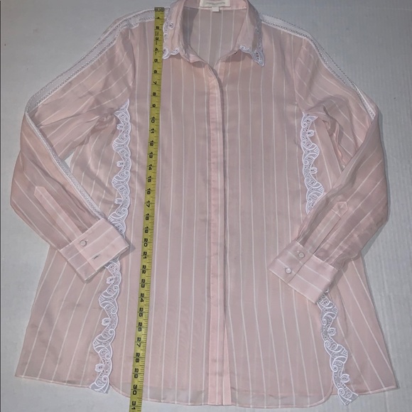 Jonathan Simkhai pink stripe blouse. - Picture 6 of 8